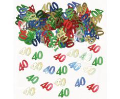 15g Konfetti Zahl 40 Geburtstag Tischdeko Jubiläum