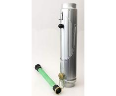 Regenwassersammler-Set Titanzink 3tlg, Ø 100 mm, mit Überlaufschutz und Zugangsklappe