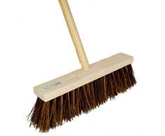 BawiTec Piassavabesen Piassava 40cm 60cm Besen mit Stiel Stallbesen Straßenkehrer Gartenbesen (Besen 60cm / Stiel 160cm)