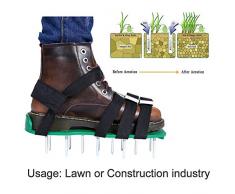 Hook.s. Rasen-Belüfter-Schuhe, rutschfeste Sandalen aus festem Boden, 980g dauerhafte Vertikutierer-Garten-Spike-Schuhe zum Belüften Ihres Rasens oder Yards
