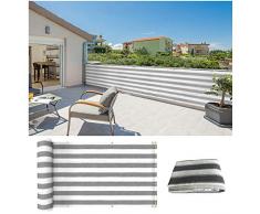 CHUDAN Balkon Sichtschutz HDPE Sonnensegel Balkon Bespannung Wetterfest UV-Schutz Und Reißfest, 1X5m Terrace Shade Sicherheitsnetz Balkonverkleidung Für Terrasse, Balkon Und Garten,1m*20m