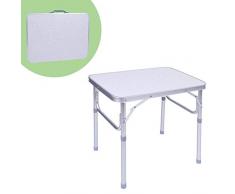 Ejoyous Campingtisch klappbarer Alutisch, Klapptisch Gartentisch Beistelltisch Falttisch Picknicktisch Aluminiumtisch faltbar und höhenverstellbar