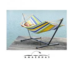 AMAZONAS Stabhängematte wetterfest UV-beständig Tonga Kolibri 200cm x 100cm bis 120kg buntgestreift