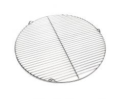 Wiltec Edelstahl Grillrost rund 55 cm rostfrei für Holzkohlegrill, Gasgrill, Schwenkgrill