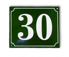 Hausnummer Hausnummernschild Emaille 12x14 cm mit Wunschnummer Premiumqualität
