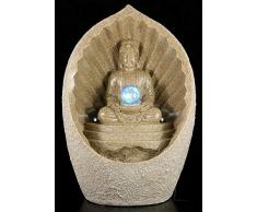 Große Thai Buddha Figur als Brunnen mit LED - In- & Outdoor
