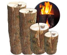 MGS SHOP Schwedenfeuer Baumstammfackel Big XXL h: 50-60cm Ø 25-30cm