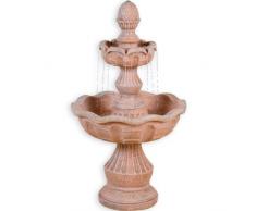 STILISTA® Gartenbrunnen Modell METIS Steinoptik 58 x 58 x 102 cm großer Springbrunnen inkl. Pumpe