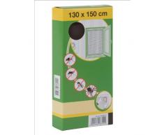 Mako, Insektenschutz-Fenstergitter in Schwarz, Polyester, 130 x 150 cm, Fliegengitter für Fenster incl. Klettband