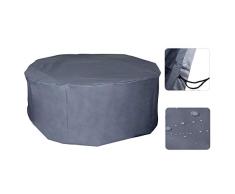 Laneetal Schutzhaube Rund Gartentisch Schutzhülle Gartenmöbel Oxford wasserdicht Abdeckplane Sonneninsel Bett Abdeckung 205x136cm Anthrazit