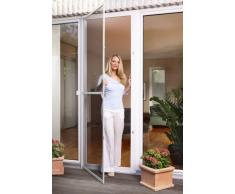 tesa Fliegengitter Alurahmen für Türen XL, Rahmenfarbe: weiß, 1,2m x 2,4m