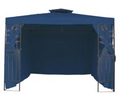 4 Seitenteile für Metall Pavillon blau