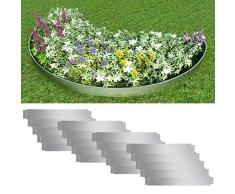 vidaXL 20x Rasenkante Metall 15 cm Hoch Beetumrandung Beeteinfassung Mähkante