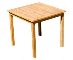 ASS Teak Holztisch Gartentisch Garten Tisch 80x80cm Gartenmöbel Holz sehr robust Modell: JAV-ALPEN80 von