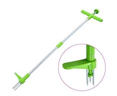 vidaXL Unkrautstecher Unkrautvernichter Unkrautentferner Unkrautausstecher Unkraut Entferner Ausstecher Jäter Garten 100cm Aluminium