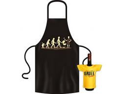 Evolution Grill Mensch - Geburtstag Set Grillschürze mit Mini Shirt