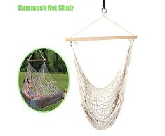 Yanggradel Hängematte Wandbehang Schwing Stuhl, Outdoor Indoor Hängematte Stuhl Baumwolle Seil Netz Wiegen Kinder Erwachsene Schaukelsitz Stühle