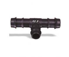 50X 16 mm Dreiwege T-Form für Tropfschlauch (16mm T-Form) T-Stück Schlauchverbinder Bewässerungsschlauch Gartenbewässerung Gartenschlauch