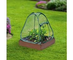 Gaardi Hochbeet - Gewächshaus 58 x 58 x 75 cm - Foliengewächshaus - Hochbeet und Gewächshaus 2 in 1 - Anzucht Gewächshaus, Kindergewächshaus, Gewächshaus für Kinder - mein erstes Gewächshaus