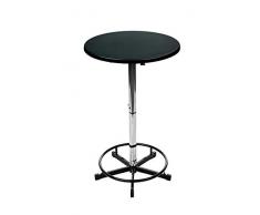 Stehtisch Stehbiertisch Bistrotisch Gartentisch Edelstahl rund höhenverstellbar Schwarz ⌀70cm in Gastroqualität