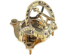 St. Leonhard Taschen Sonnenuhr: Messing-Sonnenuhr Traveller mit Kompass (Altmessing Pocket Sonnen Uhr mit Kompass)