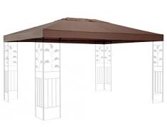 QUICK STAR Ersatzdach für Rank Pavillon 3x4m Taupe Ersatzbezug Pavillondach
