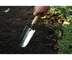 Esschert Design Blumenkelle, Gartenkelle mit Holzgriff, groß, ca. 7,5 cm x 5,8 cm x 32 cm