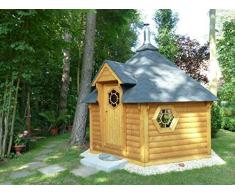 JUNIT SKF092V1 9,2 m2 Saunakota mit Vorraum, Fichte für ca. 6 Personen