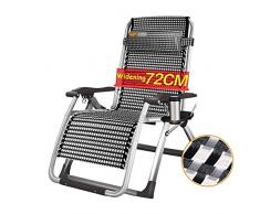 Dalovy Gartenliege Bequemer Terrassenliege Liegestuhl Im Garten & Im Freien Klappbarer Schwerelosigkeitsstuhl Tragbare Liegestühle Stützen 200 Kg (Farbe: Silber)
