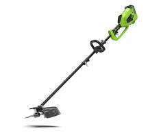 Greenworks Akku-Rasentrimmer und -Sense 2in1 GD40BC (Li-Ion 40V 40cm/25cm Schnittbreite 2mm Faden/Messer 5300 U/min verstellbarer Zusatzgriff leistungsstarker brushless Motor ohne Akku u. Ladegerät)