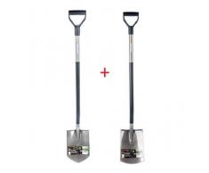 KG FISKARS 131400 GÄRTNERSPATEN RUND Spaten + FISKARS 131410 SPITZ GARTENSPATEN Set