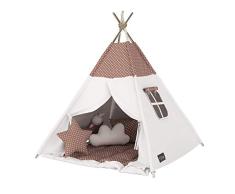 Elfique New Tipi INDIANERZELT SPIELZELT DOPPELT Gepolsterter Decke (Zelt mit Decke)