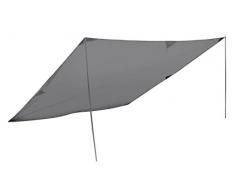 High Peak Sonnensegel Tarp 2, 400x400 cm, Sonnenschutz, Wetterschutz Tarp , Universal Camping Plane, leicht, variable Aufbaumöglichkeiten mit 2 Aufstellstangen 200 cm