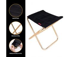 Lesfit Outdoor Hocker Klappbar, Camping Aluminium Klapphocker Faltbar, Campinghocker Kompakt (30 x 25,5 x 31,5 cm)