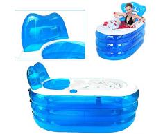OUKANING Aufblasbare Badewanne Erwachsene Badewanne PVC, Faltbare Plastikbadewanne 121 * 85 * 70cm