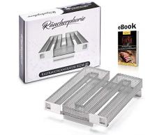 Räucherphorie Sparbrand Kaltraucherzeuger aus Edelstahl - Profiprodukt für Räuchern im Räucherofen, Grill, Smoker - Premium Räucherzubehör (KGM20)