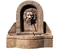 STILISTA® Gartenbrunnen Modell „Leon“ mit Löwenkopf Springbrunnen 50 x 54 x 29 cm inkl. Pumpe