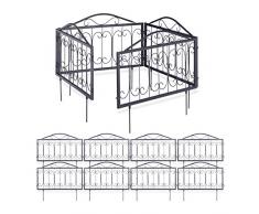 Relaxdays 12 teiliges Beetzaun Set Goth, Beeteinfassung zum Stecken, 12 Zaunelemente, Beetbegrenzung, 6,75 m