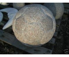 Der Naturstein Garten Fußball aus rosa Granit 40 cm Durchmesser - Granitkugel Ball Fuussball Football