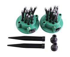 Yosoo 2Pcs Rasensprenger - Qualität einstellbar Rasensprenger Garten Sprinkleranlage Kit vielseitig Gemüsepflanzen Rasen Bewässerungssystem ist einfach zu bedienen