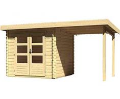 WOODFEELING Gartenhaus Bastrup 2, Fichtenholz 28 mm, versch. AUSF. mit Schleppdach