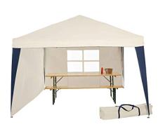 Florabest Alu Faltpavillon Nutzbar als Sonnendach/halboffener Pavillon Beige