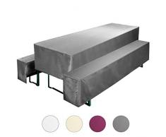 Gräfenstayn® Valentin - Biertischhussen-Set 3 tlg für Bierzeltgarnitur - 50cm oder 70cm Tischbreite - mit Öko-Tex Siegel Standard 100 :Geprüftes Vertrauen 30575 (Anthrazit, 70x220cm)