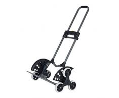 Einkaufstrolleys Hauswagen Sackkarre Klettergebäude Klappgepäckwagen Lebensmitteleinkaufswagen Gartenwerkzeugwagen, Lager Über 30kg Laufkatzen (Color : Gray, Size : 40 * 49 * 97cm)