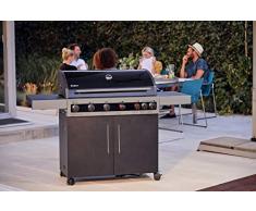 Enders Gasgrill BOSTON BLACK 6 KR TURBO, 6-Brenner, mit Kocher, TURBO ZONE & HEAT RANGE Brenner-Technologien von Enders, große Grillflächehochwertiges Edelstahl Rost #8864