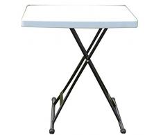 YZERTLH Tragbarer Klapptisch All Offener Umweltschutz Einfacher Klappbarer Gartentisch Gartentisch Höhenverstellbarer Grilltisch Geeignet Für Terrassengärten,White