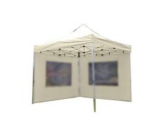 Nexos Pavillondach Ersatzdach für Profi Falt-Pavillon 3x3m - Dachplane 270g/m² 300D PVC-Coating versiegelte Nähte wasserdicht – Farbe: Champagner