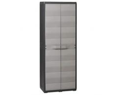 vidaXL Gartenschrank 3 Regale Geräteschrank Geräteschuppen Kunststoffschrank