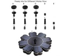 Nologo Solarbrunnen Flower-Form solarbetriebene Pumpen-Brunnen Schwimmdock for Outdoor-Pool-Garten-Dekoration ZHQHYQHHX