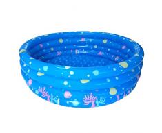 Lommer Kinder Schwimmbad, 130 * 42CM Kinder Pool Rund Einfach Planschbecken Baby Pool Schwimmbecken Wasserspielplatz für Kinder (Blau)
